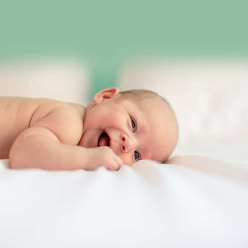 cute baby on blanket
